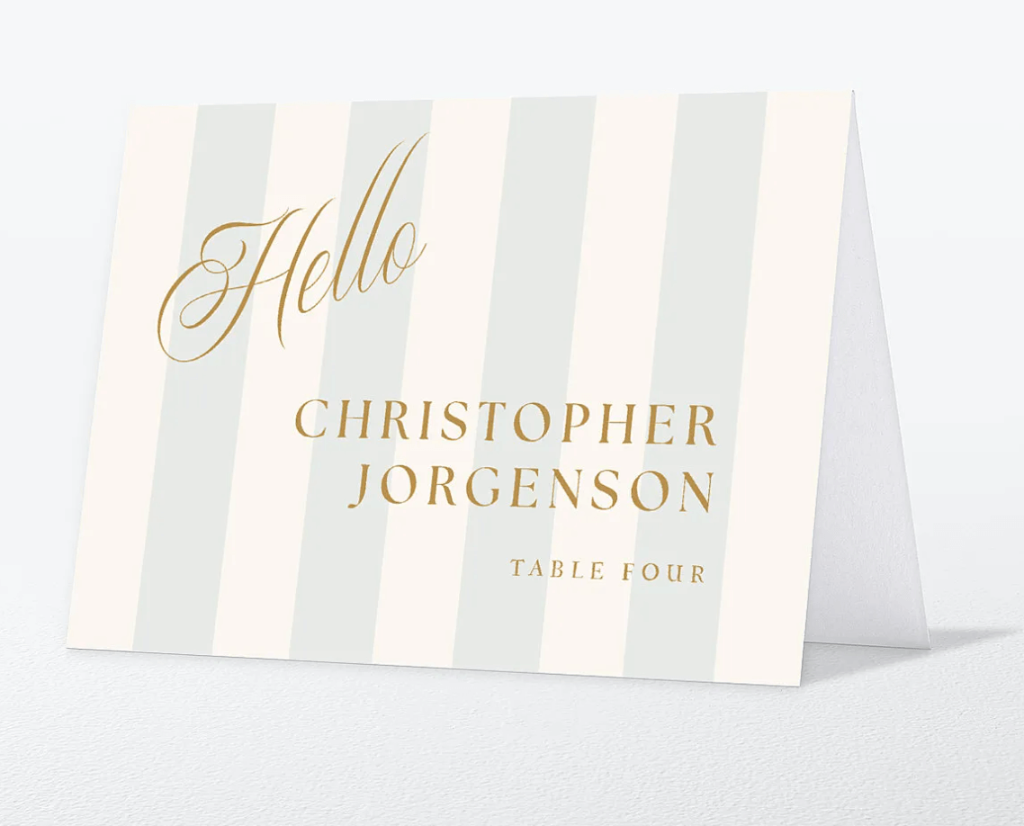 wedding reception place card wedding stationary